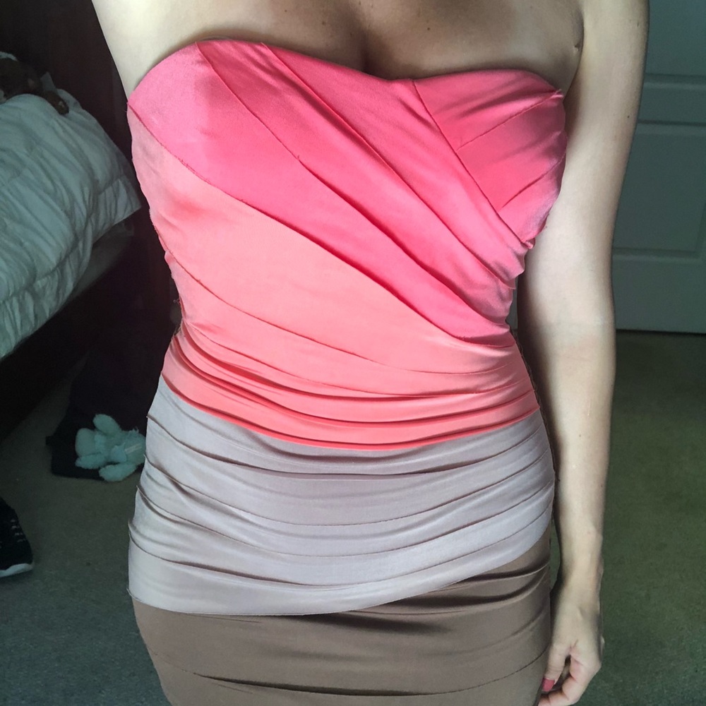 Jodi Kristopher ruched mini dress. Size Small